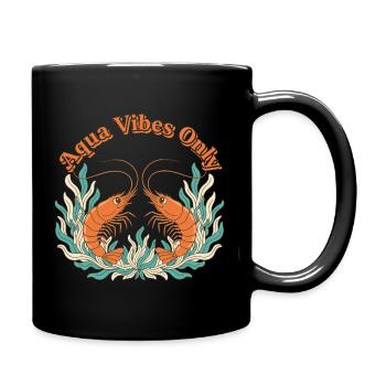 Aqua Vibes Only - Tasse einfarbig - Schwarz - Rechts