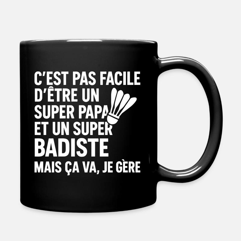 Badminton – Super Papa Badiste - Mug uni - noir