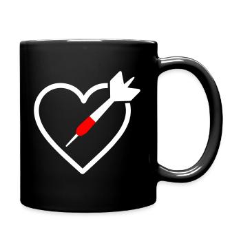 Herzpfeile – Präzisionsliebhaber-Design - Tasse einfarbig - Schwarz - Rechts