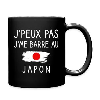 Ich kann nicht, ich bin Barre in Japan Humor Reisen - Tasse einfarbig - Schwarz - Rechts