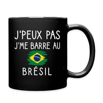 J’peux Pas J’me Barre au Brésil Humour Voyage - Mug uni - noir - Droite