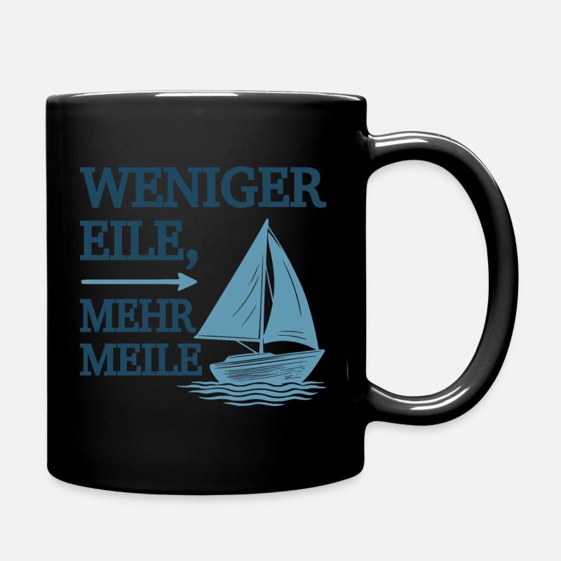 Moins de précipitation, plus de motif de voile d’un mile - Mug uni - noir