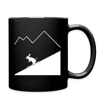 Rabbit Skier - Tasse einfarbig - Schwarz - Rechts