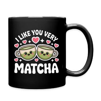 Thé matcha dit thé vert comme toi, très matcha - Mug uni - noir - Droite