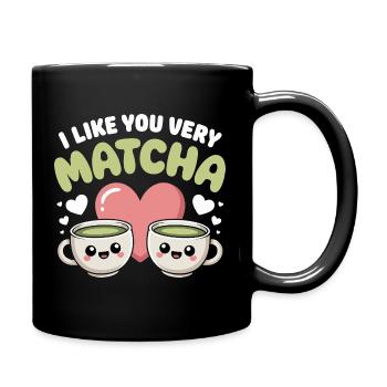 Thé matcha dit thé vert comme toi, très matcha - Mug uni - noir - Droite