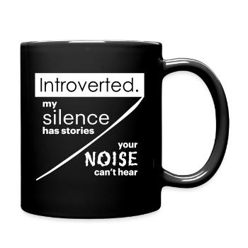 Citations d’introverti - Mug uni - noir - Droite