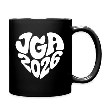 JGA 2026 Herzform - Tasse einfarbig - Schwarz - Rechts