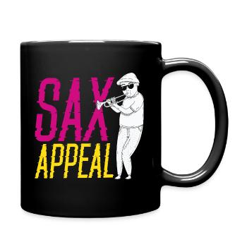 Sax Appeal Saxophon Saxophonist Jazz Jazzband - Tasse einfarbig - Schwarz - Rechts