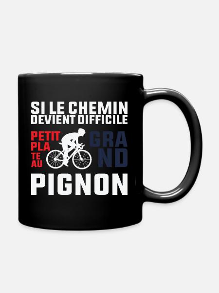 Wenn der Weg schwierig wird – Radfahrer-Geschenk - Tasse einfarbig - Schwarz