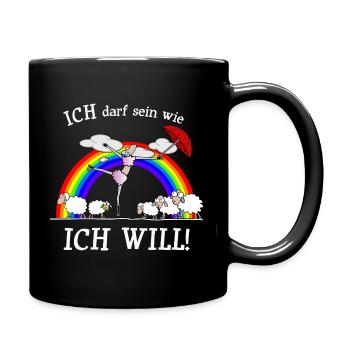 I can be as I want to be - Full Colour Mug - black - Right