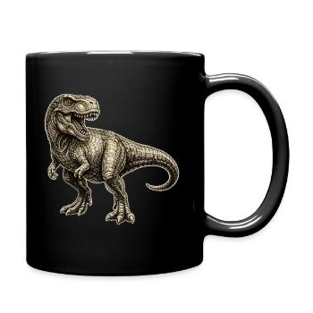 Chamäleon Illustration im Vintage-Stil - Tasse einfarbig - Schwarz - Rechts
