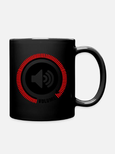 Lautstärkelinien der Lautsprecher - Tasse einfarbig - Schwarz