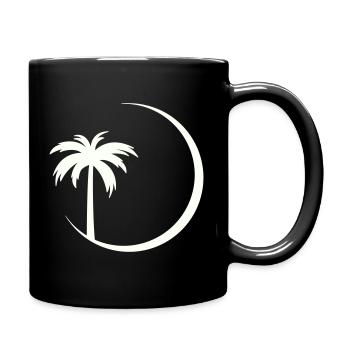 Silhouette du cercle de palmiers - Mug uni - noir - Droite