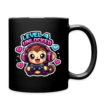 Level 4 Unlocked - Tasse einfarbig - Schwarz - Rechts