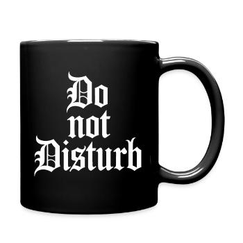 Do Not Disturb Faultier Anti Social Nicht Stören - Tasse einfarbig - Schwarz - Rechts
