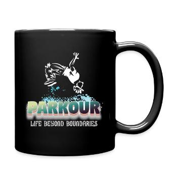 La vie de parkour au-delà des frontières - Mug uni - noir - Droite