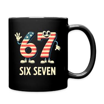 US Flag 67 Memes Six Seven - Full Colour Mug - black - Right
