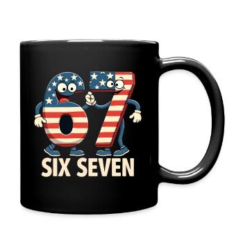 US Flag 67 Memes Six Seven - Mug uni - noir - Droite