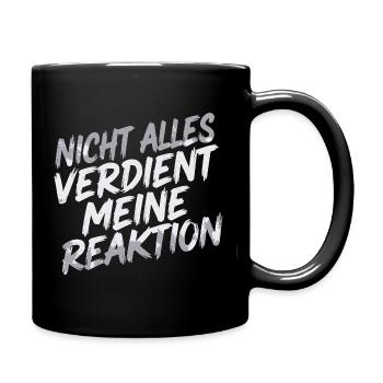 Zero reaction - I don't care - Full Colour Mug - black - Right