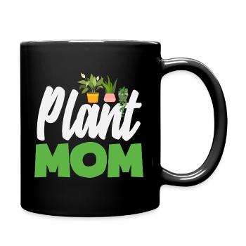 Maman amoureuse des plantes - Mug uni - noir - Droite