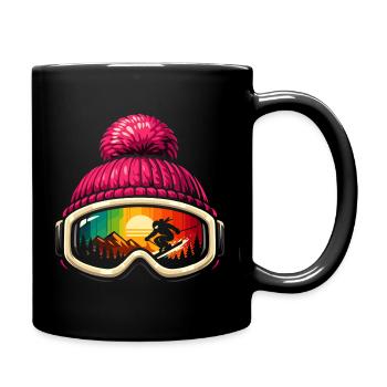 Funny Apres Ski Sayings Cute Gift Skier - Full Colour Mug - black - Right