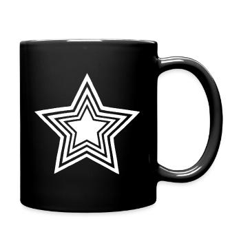 étoile blanche infinie - Mug uni - noir - Droite