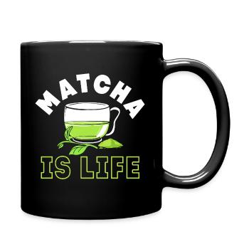 Matcha tea - Full Colour Mug - black - Right