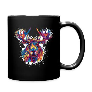 Taches de peinture de cerf pour cerfs - Mug uni - noir - Droite