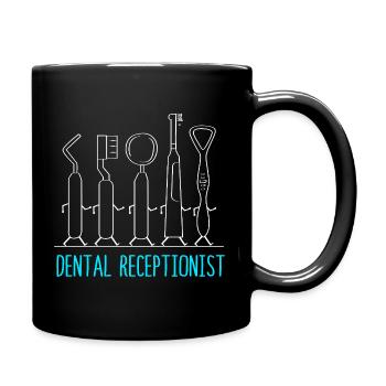 Dental Dentist Receptionist Dentist - Full Colour Mug - black - Right
