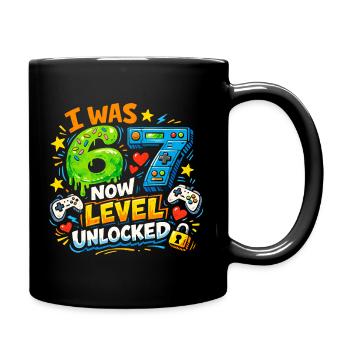 J’avais 6 ans maintenant niveau 7 débloqué 7e anniversaire Joueur 67 - Mug uni - noir - Droite