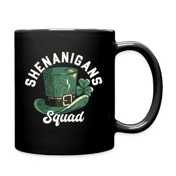 Shenanigans Squad Leprechaun-Hut - Tasse einfarbig - Schwarz - Rechts