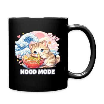 Ramen Katze Kanagawa - Tasse einfarbig - Schwarz - Rechts