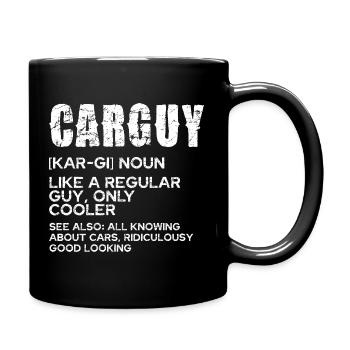 CarGuy Distressed Typography - Full Colour Mug - black - Right