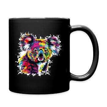 Explosion de couleurs de Koala Créatif - Mug uni - noir - Droite