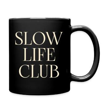 Slow Life Club – living decelerated - Full Colour Mug - black - Right