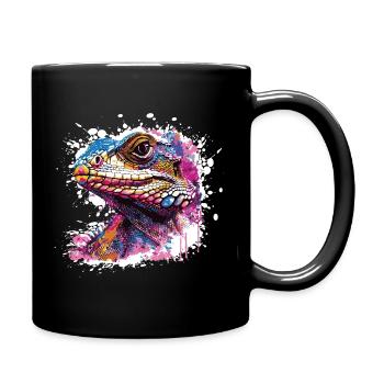Lizard Graffiti - Full Colour Mug - black - Right