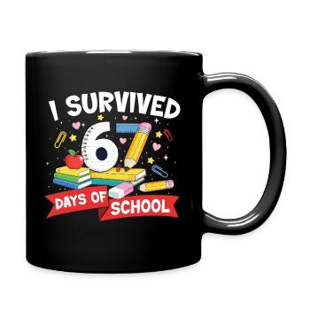 Funny Meme 67 Days Survived School Student - Full Colour Mug - black - Right