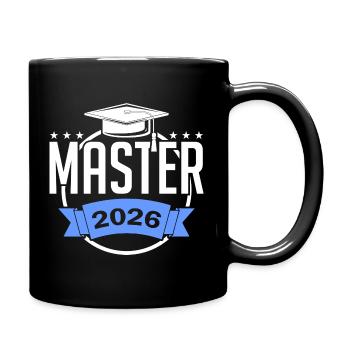 Master bestanden 2026 Promotion Sponsion - Tasse einfarbig - Schwarz - Rechts