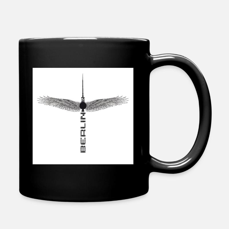 Berlin wings - Tasse einfarbig - Schwarz