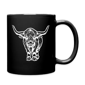 Bétail écossais des Highlands blancs - Mug uni - noir - Droite