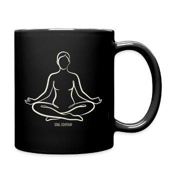 SOUL CONTOUR - Sukhasana - Full Colour Mug - black - Right