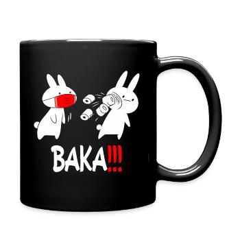 Baka Rabbit Slap Anime Lustiges Japanisches Otaku - Tasse einfarbig - Schwarz - Rechts