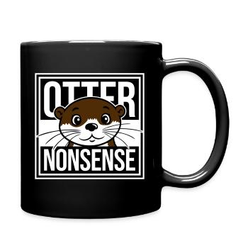 Otter Nonsense Lustig Wortspiel Otter Liebe Spruch - Tasse einfarbig - Schwarz - Rechts