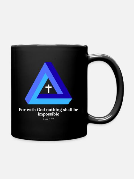 Car avec Dieu, rien ne sera impossible. Trappe - Mug uni - noir