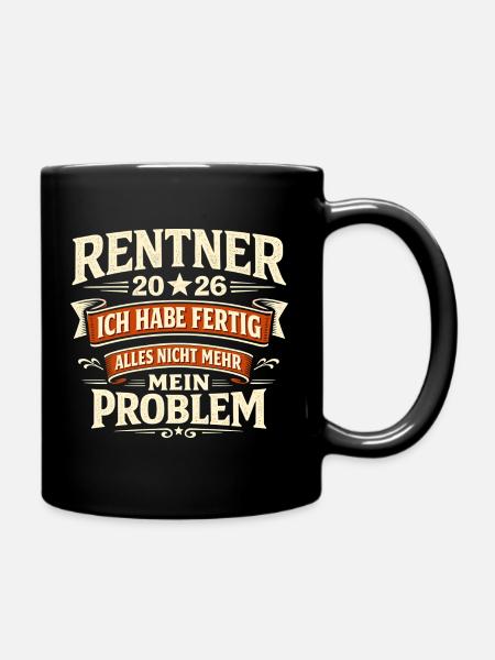 Rentner 2026 Geschenk Für Ihn Sie - Tasse einfarbig - Schwarz