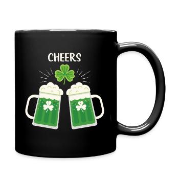Pintes et Trèfles en Fête - Mug uni - noir - Droite