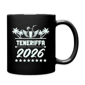 Tenerife 2026 Palm Trees Cocktail Design - Full Colour Mug - black - Right