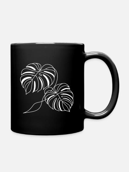 Monstera - Mug uni - noir