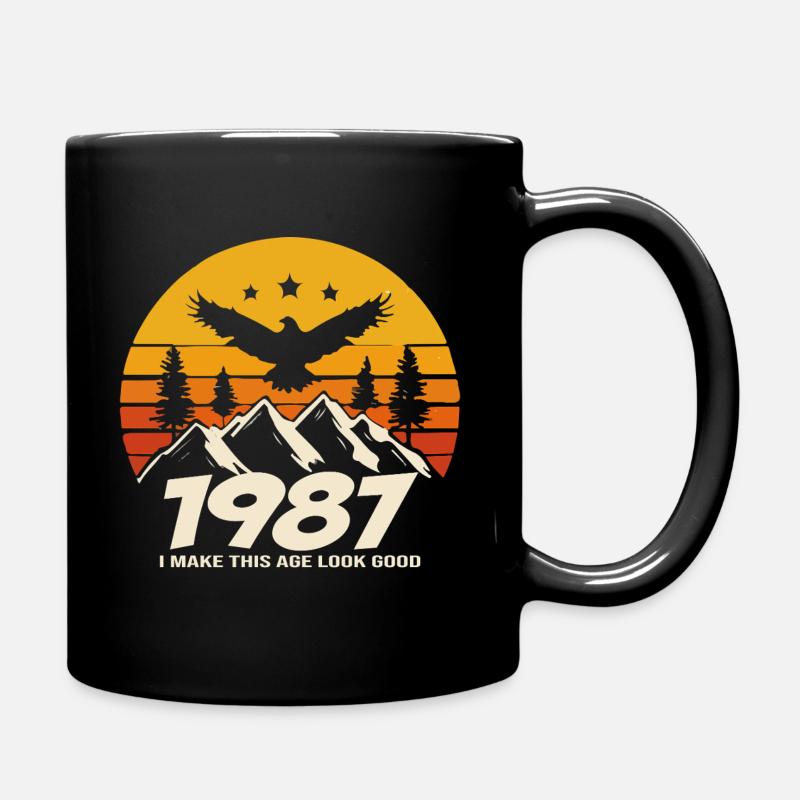 1987 Birthday 1987 Born In 1987 Birthday - Full Colour Mug - black