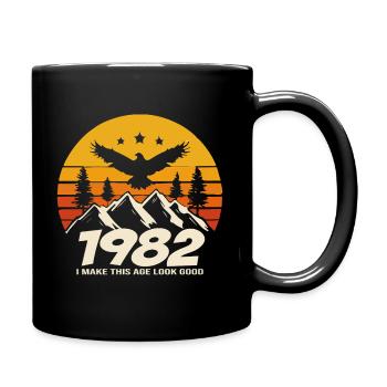 Geburtstag 1982 Geboren 1982 Geburtstag 1982 - Tasse einfarbig - Schwarz - Rechts